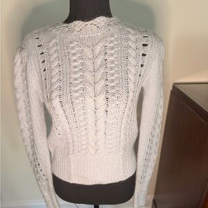 Club Monaco Baby Blue Cable Knit Sweater